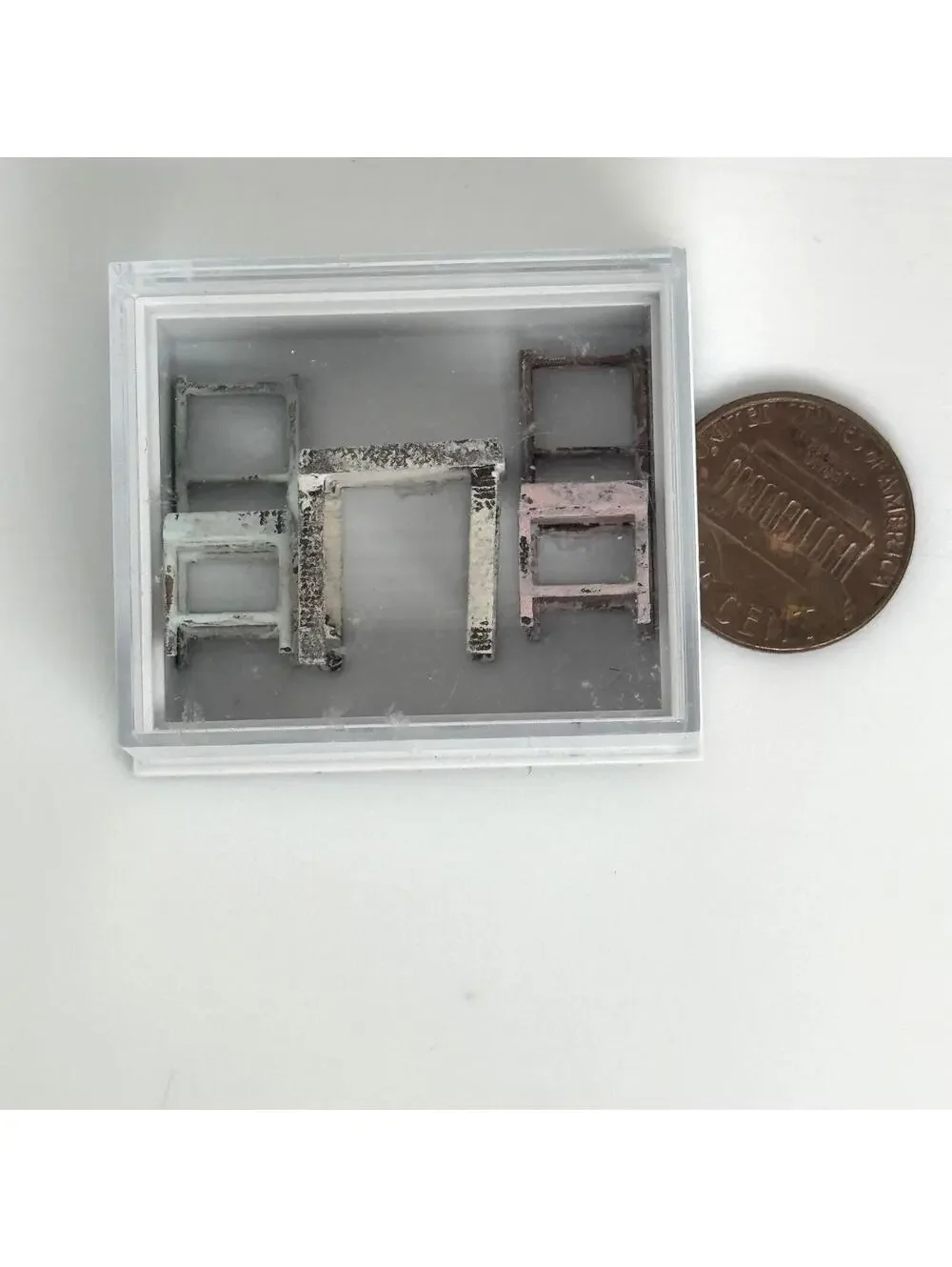 Micro Miniature Table 2 Chairs Shabby Chic Farmhouse Rustic Farmhouse Kitchen‎